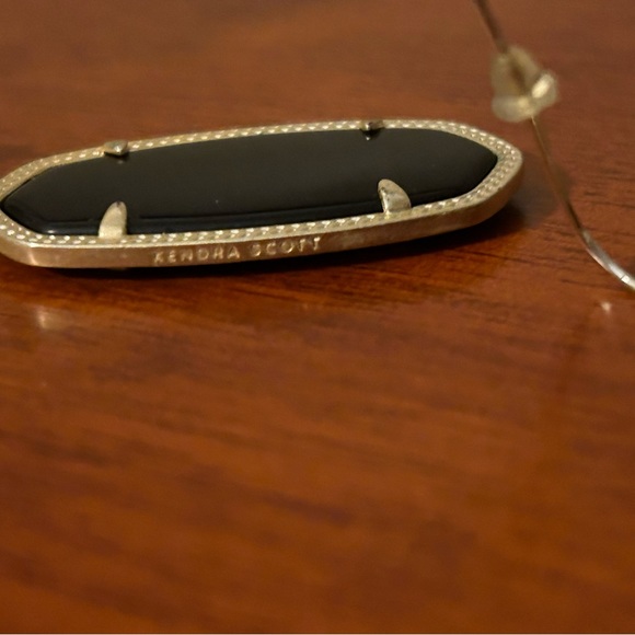 Kendra Scott Dani earrings and Tassel Necklace Set!  Black and Gold - Picture 8 of 9